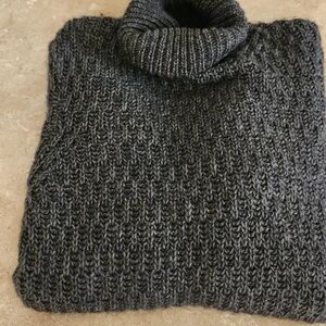 Joseph Abboud  Mens Charcoal Gray Turtleneck Sweater Wool Blend Italy Large